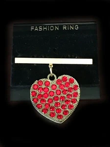 Rot und Gold Kristall Anhänger Pin - Bild 1 von 3