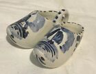 Lovely Delft Souvenir Pair Clogs Small Blue & White Approx. 3 X 2¾ X 1½ Ins
