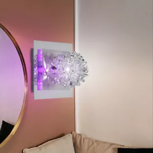 Lampada da Corridoio Parete Luce Sferica LED Decorativa Lilla Chrom-Geflecht - Foto 1 di 8
