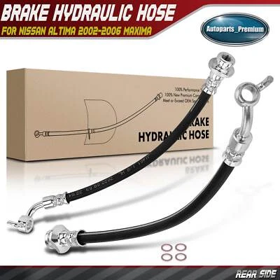 2x Manguera hidráulica de freno trasero izquierdo y derecho para Nissan Altima 02-06 Máxima 04-08 Foto 1 de 4