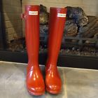 Hunter Original Wellington Boots, Military Red Gloss, Size UK4 US6 EU37, 30242