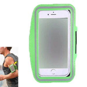 Green Arm bag phone Bag Sport Gym Jogging Running 6.5" x 3.7" Fits 5s 6s se 6+ - Zdjęcie 1 z 3