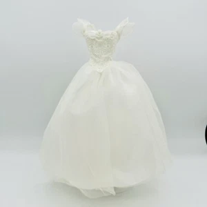 Barbie Doll Gown Dress Bridal Formal White Princess Bride Wedding Shoes - Picture 1 of 5