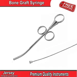 Surgical Implant Bone Graft Syringe Curved Dental Sinus Lift Grafting Instrument - Picture 1 of 5