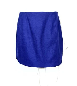 NWT Banana Republic Cobalt Blue Wooly Side Scallop Lined Mini Skirt Size 6 - Picture 1 of 17