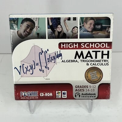 Fogware High School Math Algebra, Trig, & Calculus CD-Rom W/ Audiobook 🎀 - Image 1 of 2