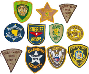 Sheriff PATCH LOT OF 11 Fabric Uniform Patches Sheriff's Dept. Police Officer