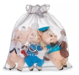 Disney 100 The Three Little Pigs Plush Set Small 11'' NWT - Picture 1 of 7