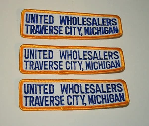 3 Vintage United Wholesalers Michigan Produce Employee Patch New NOS 1970s - Picture 1 of 1