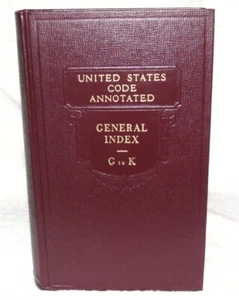 United States Code Annotated 1971 GENERAL INDEX G TO K - Picture 1 of 6
