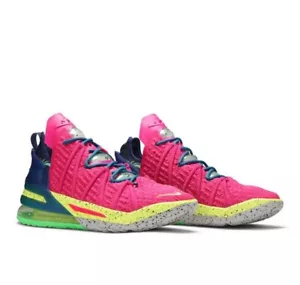 NIKE LEBRON XVIII 18 "LOS ANGELES BY NIGHT" PINK PRIME SZ 8 Mens US NIB - Picture 1 of 5