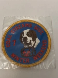 VINTAGE BSA BOY SCOUT OF AMERICA PATCH. VINTAGE KOHLEBÄCHE DIST. 7 WINTERWOCHE - Bild 1 von 12