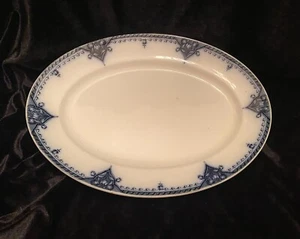 "Gibson & Sons Ltd antik fließblau Eisensteinplatte Tulpenmuster 14,5"" x 11""" - Bild 1 von 8