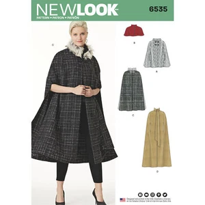 New Look Pattern 6535 Misses' Capes in Four Lengths - Picture 1 of 7