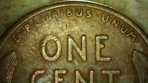 1917 D Wheat cent, ungraded, circulated #613-22 Cover