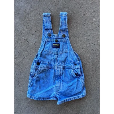 Vintage OshKosh denim toddler shortalls size 4T - Image 1 of 4