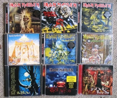 Iron Maiden 9 CD Lot Powerslave Piece of Mind Rock in Rio & more Very Clean Foto 1 de 3