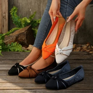 Womens Ladies Slip On Flat Work Comfort Loafers Pointed Toe Sandals Casual Shoes - Picture 1 of 30