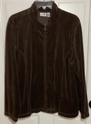 KIM ROGERS WOMENS JACKET AND PANTS JOGGING BROWN  SIZE XL  COTTON POLYESTER NEW - Image 1 of 4
