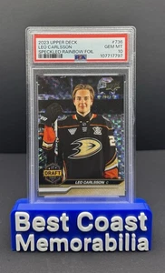 Serie estesa 2023 maculata arcobaleno lamina Leo Carlsson PSA 10 GEM MT Rookie RC - Foto 1 di 2