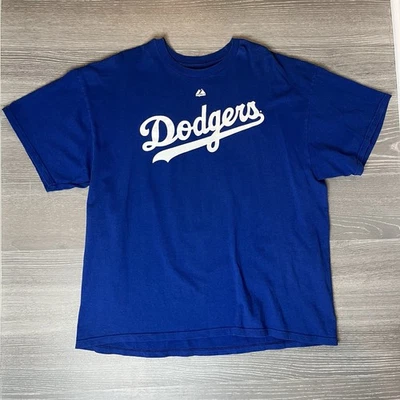 Los Angeles Dodgers Yasiel Puig 66 Men T-Shirt 2XL Blue Logo Graphic Crew Neck - Image 1 of 4