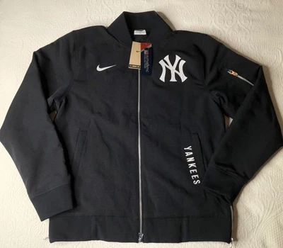 NUEVO CON ETIQUETAS New York Yankees Nike Colección Auténtica Dugout Cremallera Completa Chaqueta Bomber M Foto 1 de 4