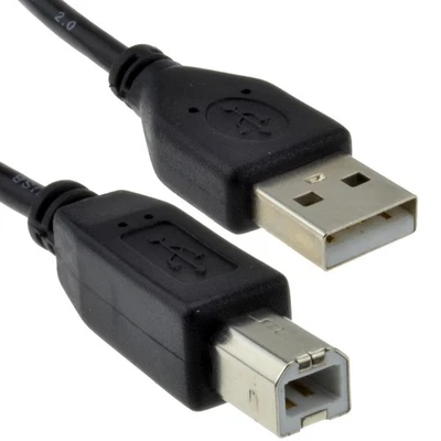 USB Printer Cable 2.0 Leads A Plug to B 25cm/50cm/1m/2m/3m/5m Canon Epson HP UK - Image 1 of 4