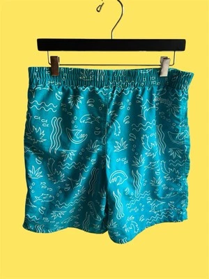 Bañador Columbia para niños talla L (14/16) turquesa con forma tropical Foto 1 de 4