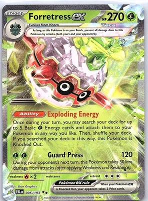 Forretress ex - 005/193 SV02: Paldea Evolved - Pokemon Card - NM - Image 1 of 2