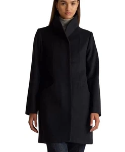 Manteau cocon en laine italienne mod femme Quince preppy noir 170€ taille L 1490 neuf - Photo 1/15
