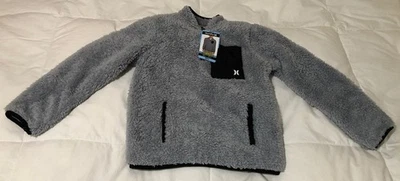 Chaqueta HURLEY Chicos Talla Pequeña (6/7) Sherpa Cuarto Cremallera Gris Lobo Precio de venta sugerido por el fabricante: $48.00 Nueva con etiquetas Foto 1 de 4