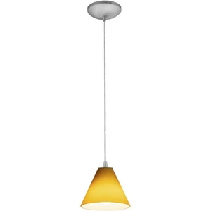 Access Lighting 28004-1C-BS/AMB Martini Pendant Brushed Steel - Picture 1 of 6