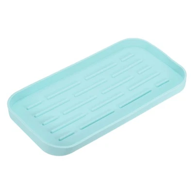 Silicone Kitchen Sink Organizer Tray, Silicone Soap Dispenser Tray(Light Blue) - Image 1 of 4