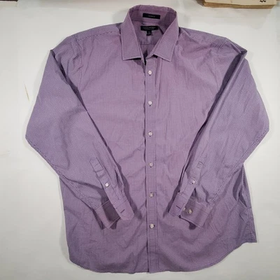 Banana Republic - длинным рукавом на пуговицах - Мужская рубашка - размер XL - фиолетовый чек - Изображение 1 из 4