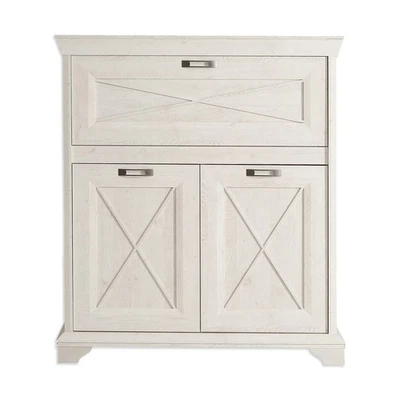 Barkommode - Pinie weiß - 123 cm breit Anrichte Buffet Sideboard Buffetschrank - Bild 1 von 4