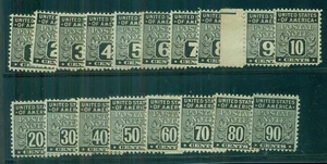 US #PN1-18, Complete set 1¢ - 90¢ Postal Notes, NH, VF, Scott $86.70 - Picture 1 of 1