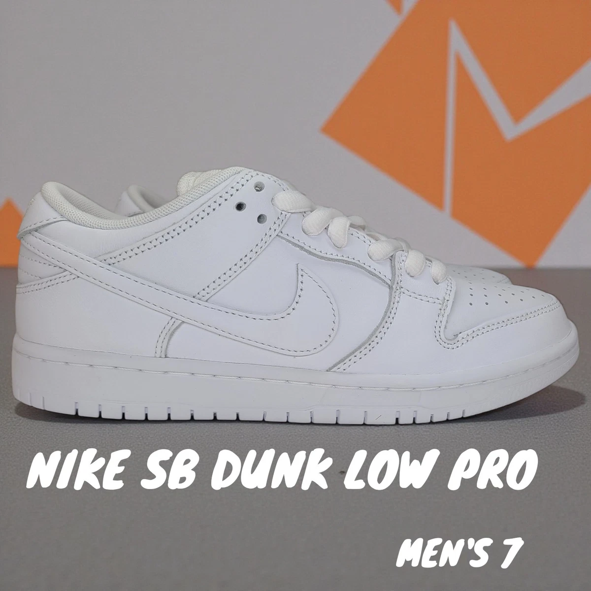 Nike Dunk Pro SB Low Triple White | eBay