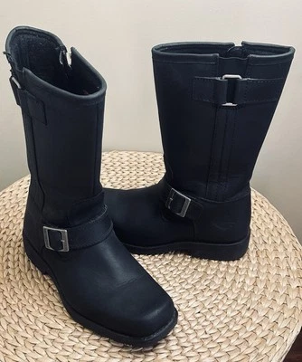 Harley Davidson Jensen Mens Boots 7.5 Black  Engineer Double Buckle Motorcycle - Image 1 of 4