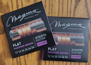 PACK de 2 cuerdas para guitarra acústica Magma GA140PBF planas de bronce fósforo, medianas 12-54 - Imagen 1 de 1