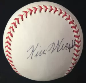 KEN WEAFER 1936 BOSTON BEES AUTOGRAPHED SIGNED RAWLINGS BASEBALL BAS BECKETT - Picture 1 of 2