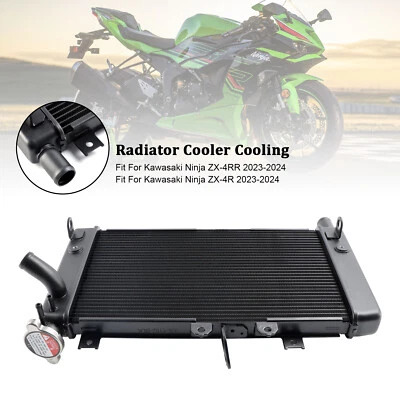 39060-0758 Radiator Cooling Engine Cooler For Kawasaki ZX-4R ZX-4RR 23-24 Black - Image 1 of 4