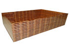 10 Gift Basket Hamper Boxes - Wicker Effect Cardboard Empty Gift Trays 35x24x8cm