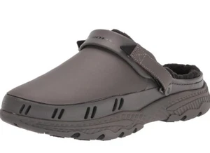 Skechers Creston Ultra Sherpa gefütterter Clog Foamies grau Herren Größe 7 NEU - Bild 1 von 12
