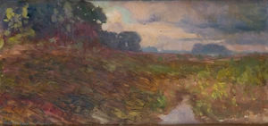 O. POTTHAST VON MINDEN (*1869), Heide im Morgenlicht, um 1900, Öl Impressionismu - Bild 1 von 4