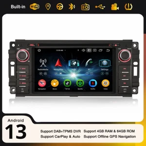 Android 13 Autoradio Carplay Navi Jeep Compass Commander Chrysler Dodge Journey - Bild 1 von 24