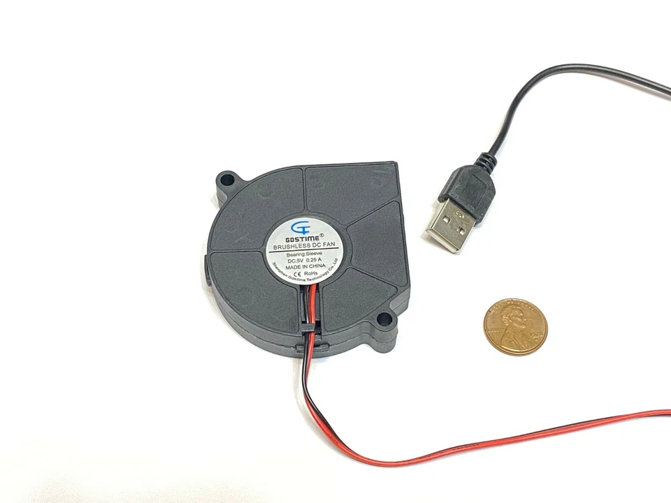 USB PLUG - 60mm 5v fan Brushless Exhaust Centrifugal Blower Computer Gdstime C28 - Image 1 of 1