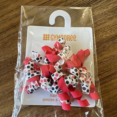 Gymboree 4th of July Girl Curlies Curly Barrette Set Party Summer Hair Clips - Image 1 of 4