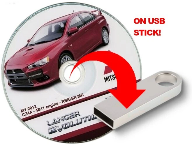 Mitsubishi Lancer EVO X manuale officina per tutti i sistemi Win/Mac su USB - Immagine 1 di 1