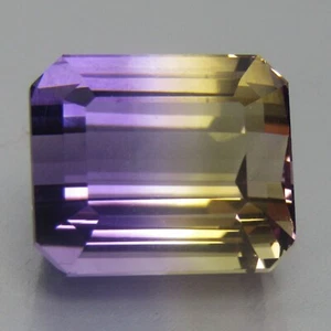 13.91Ct Fine Quality 100% Natural Ametrine 13.9x11.7mm Emerald Cut LooseGem VDO  - Picture 1 of 8