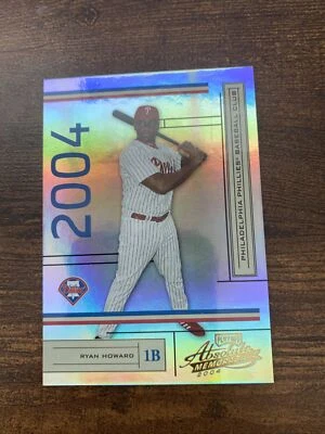 2004 Ryan Howard  Absolute Memorabilia PHILLIES RC ROOKIE PLAYOFF 162  CARD - Image 1 of 4